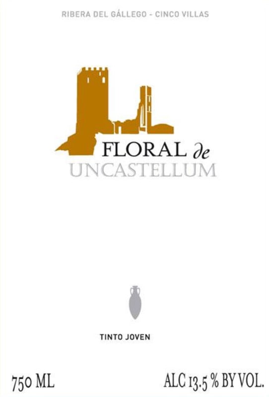 Vinos Ecologicos Uncastellum Vino de la Tierra Ribera del Gallego Cinco Villas Floral de Uncastellum 2011 Front Label