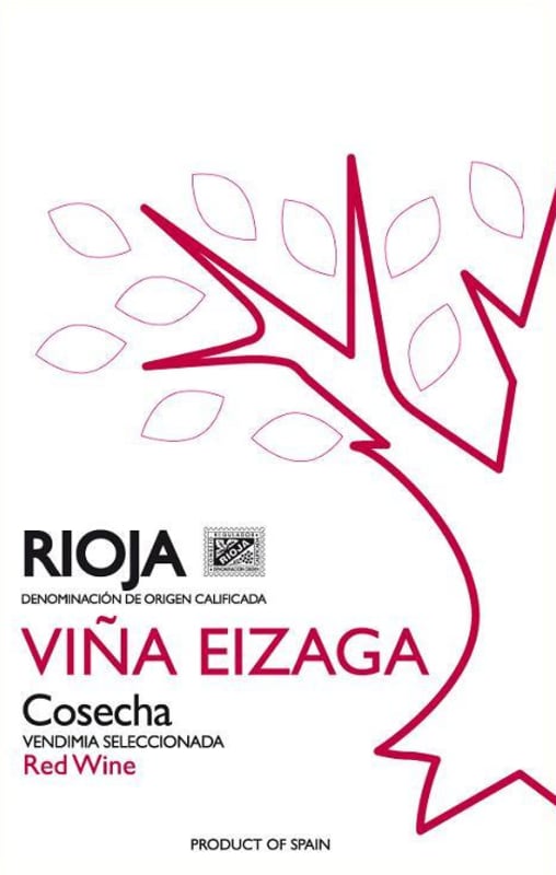 Vinos Eizaga Cosecha 2015 Front Label