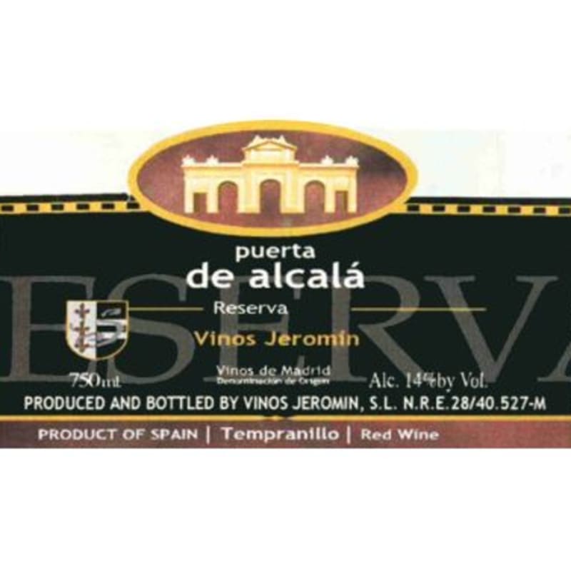 Vinos Jeromin Puerta de Alcala Reserva 2004 Front Label