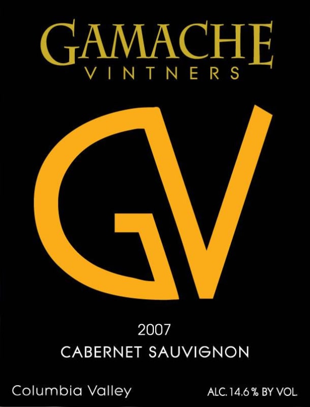 Gamache Vintners Estate Cabernet Sauvignon 2007 Front Label