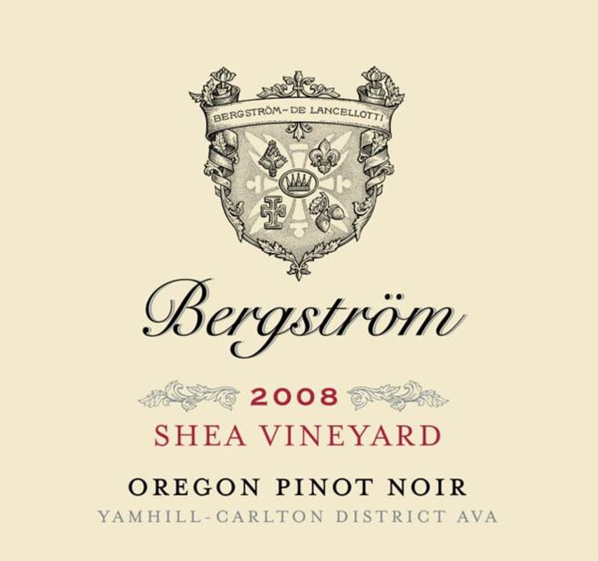 Bergstrom Shea Vineyard Pinot Noir 2008 Front Label
