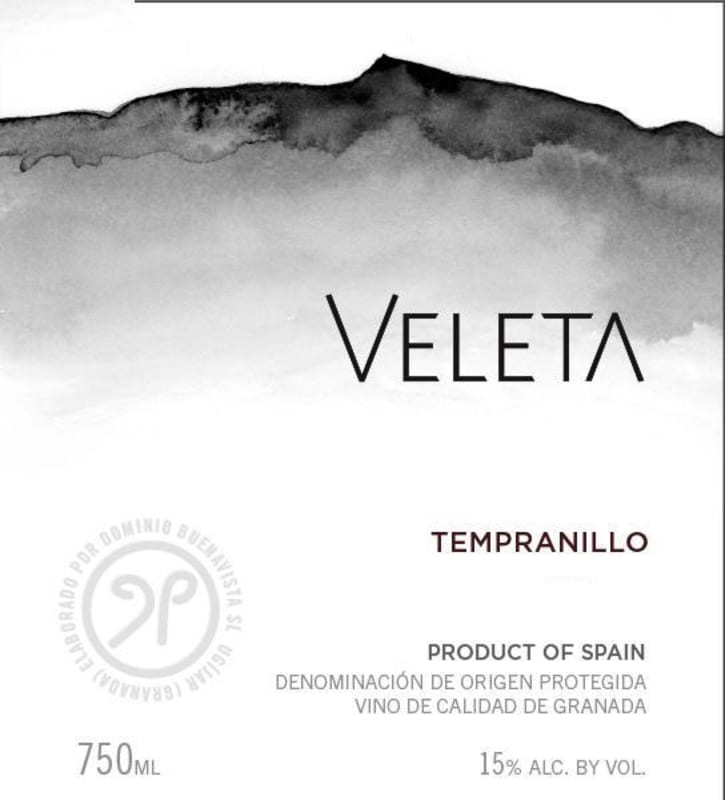 Vinos Veleta Granada Vino de Calidad Tempranillo 2013 Front Label