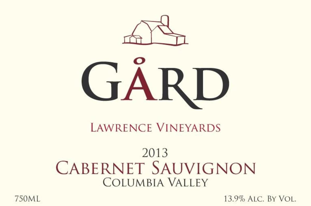 Gard Vintners Lawrence Vineyards Cabernet Sauvignon 2013 Front Label