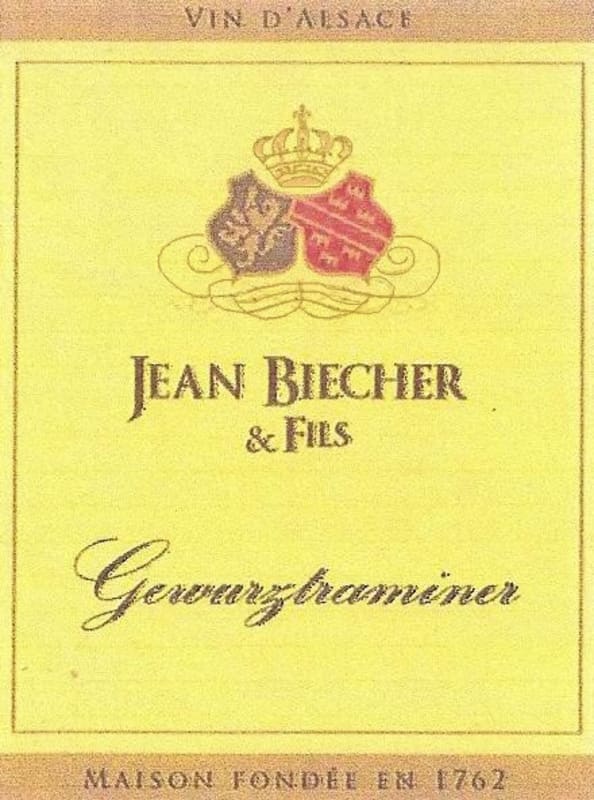 Vins Becher Gewurztraminer 2012 Front Label