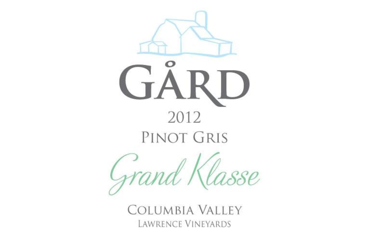 Gard Vintners Grand Klasse Lawrence Vineyards Pinot Gris 2012 Front Label