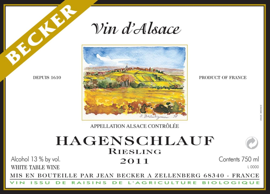 Vins Becker Hagenschlauf Riesling 2011 Front Label