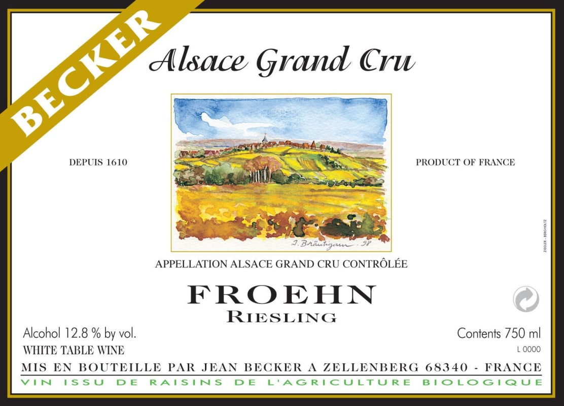Vins Becker Froehn Riesling 2012 Front Label