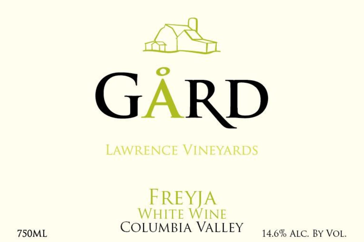 Gard Vintners Freyja Lawrence Vineyards 2014 Front Label