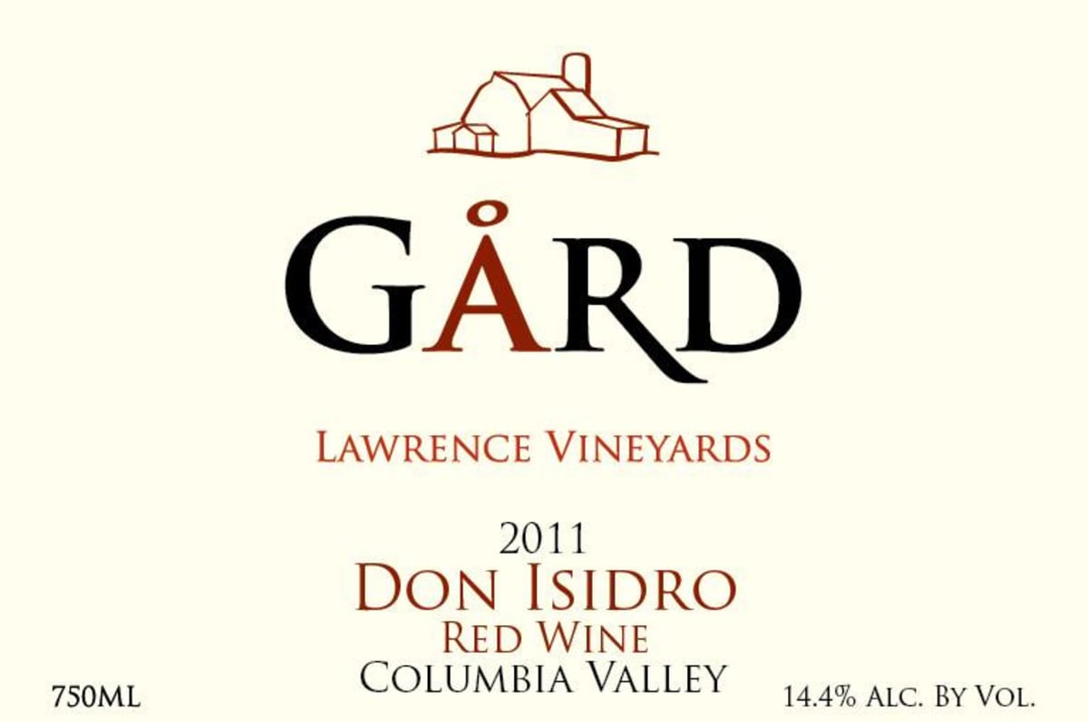 Gard Vintners Don Isidro Lawrence Vineyards 2011 Front Label