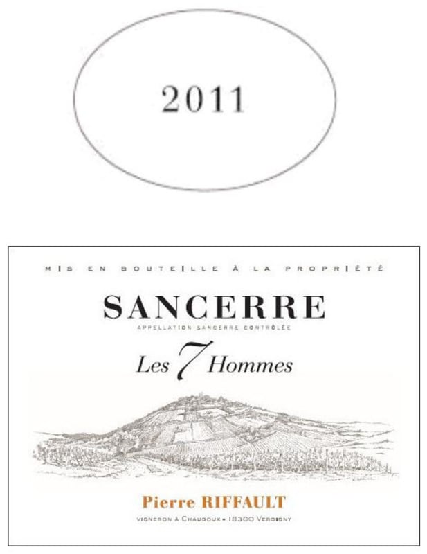Vins de Sancerre Sancerre Les 7 Hommes Rouge 2011 Front Label
