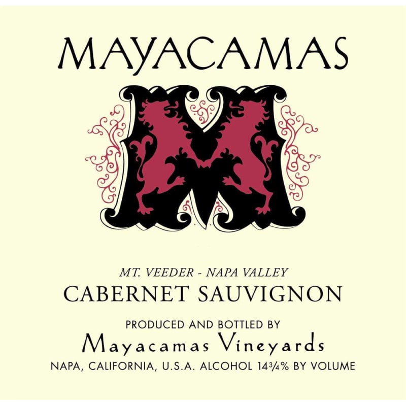 Mayacamas Cabernet Sauvignon 1990 Front Label