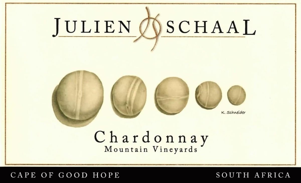 Julien Schaal Mountain Vineyards Chardonnay 2015 Front Label