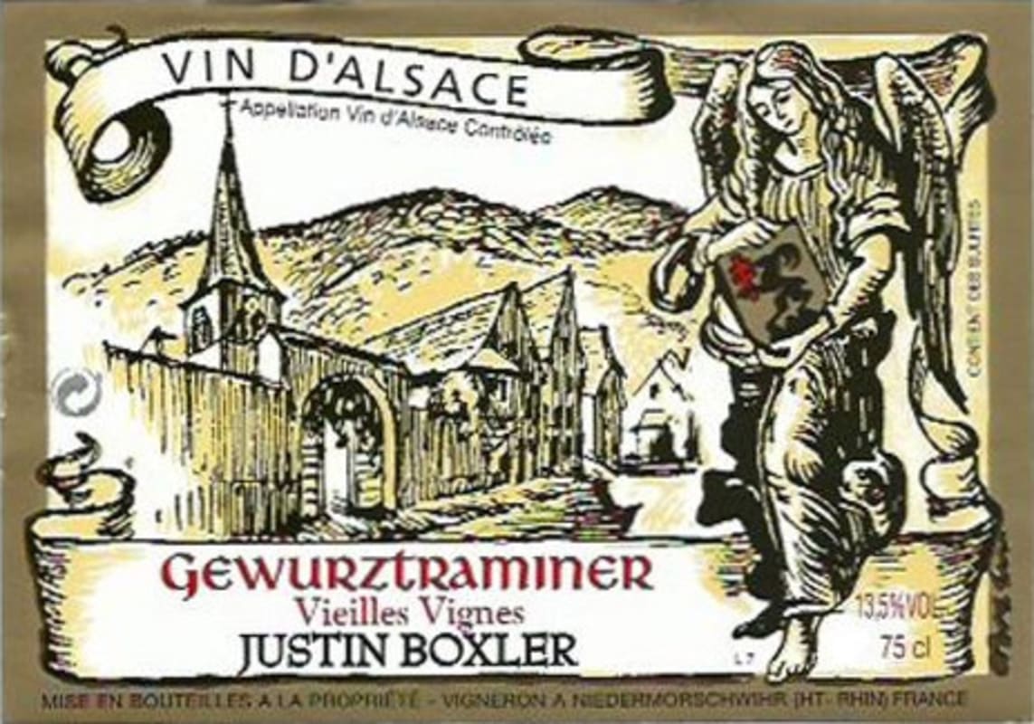 Vins Justin Boxler Vieilles Vignes Gewurztraminer 2014 Front Label