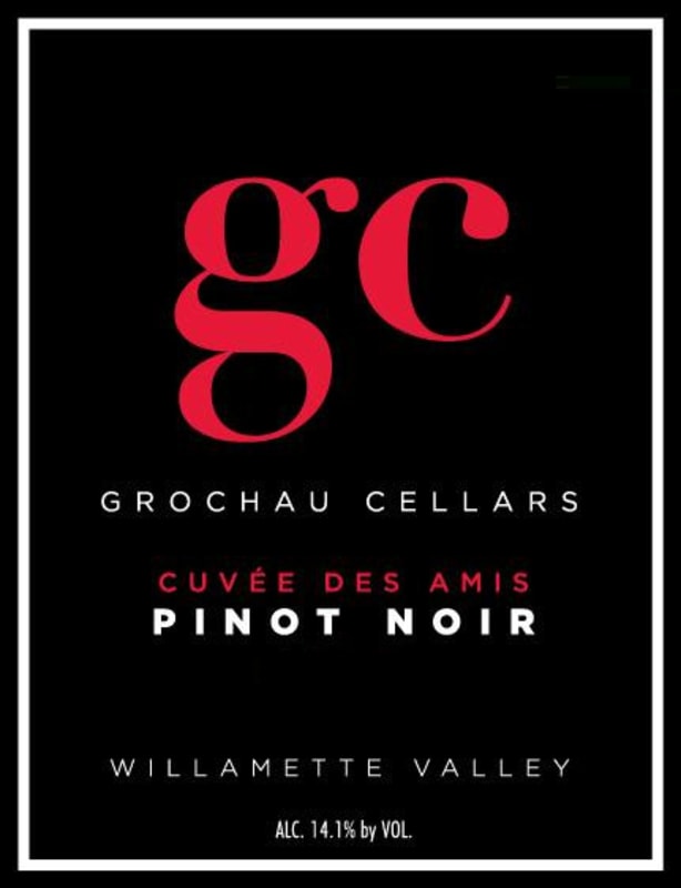 GC Grochau Cellars Cuvee des Amis Pinot Noir 2010 Front Label