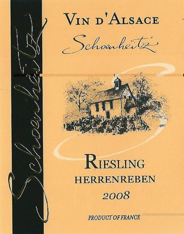 Vins Schoenheitz Herrenreben Riesling 2008 Front Label