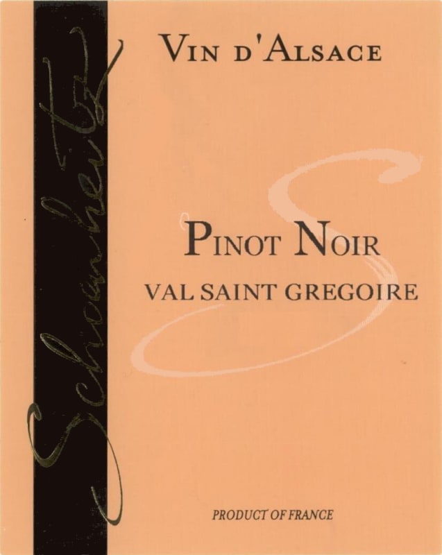 Vins Schoenheitz Val Saint Gregoire Pinot Noir 2011 Front Label