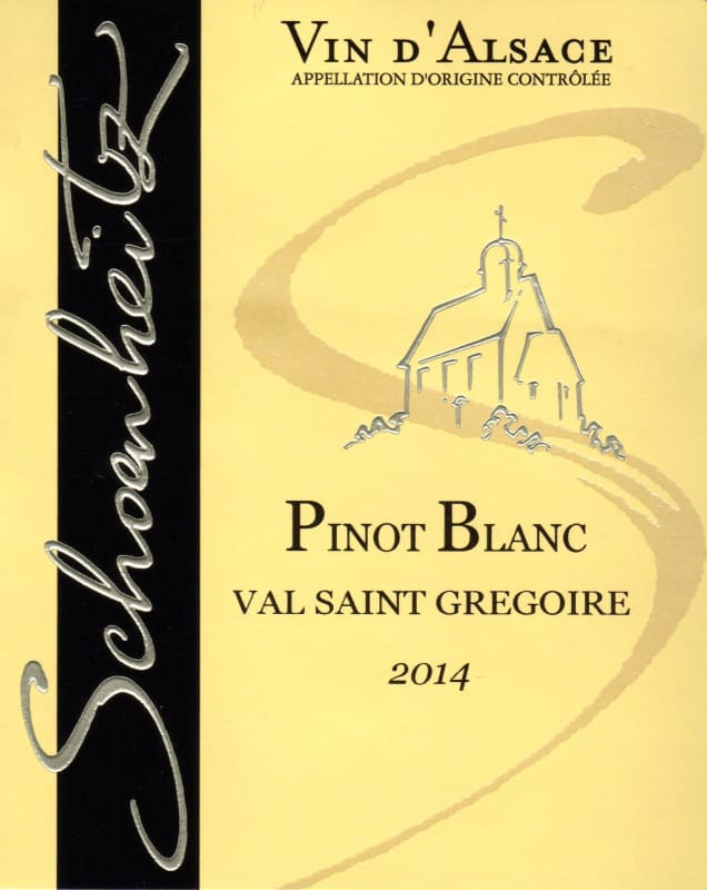 Vins Schoenheitz Val Saint Gregoire Pinot Blanc 2014 Front Label