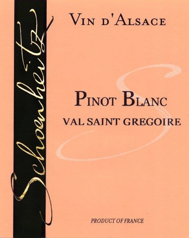Vins Schoenheitz Val Saint Gregoire Pinot Blanc 2010 Front Label