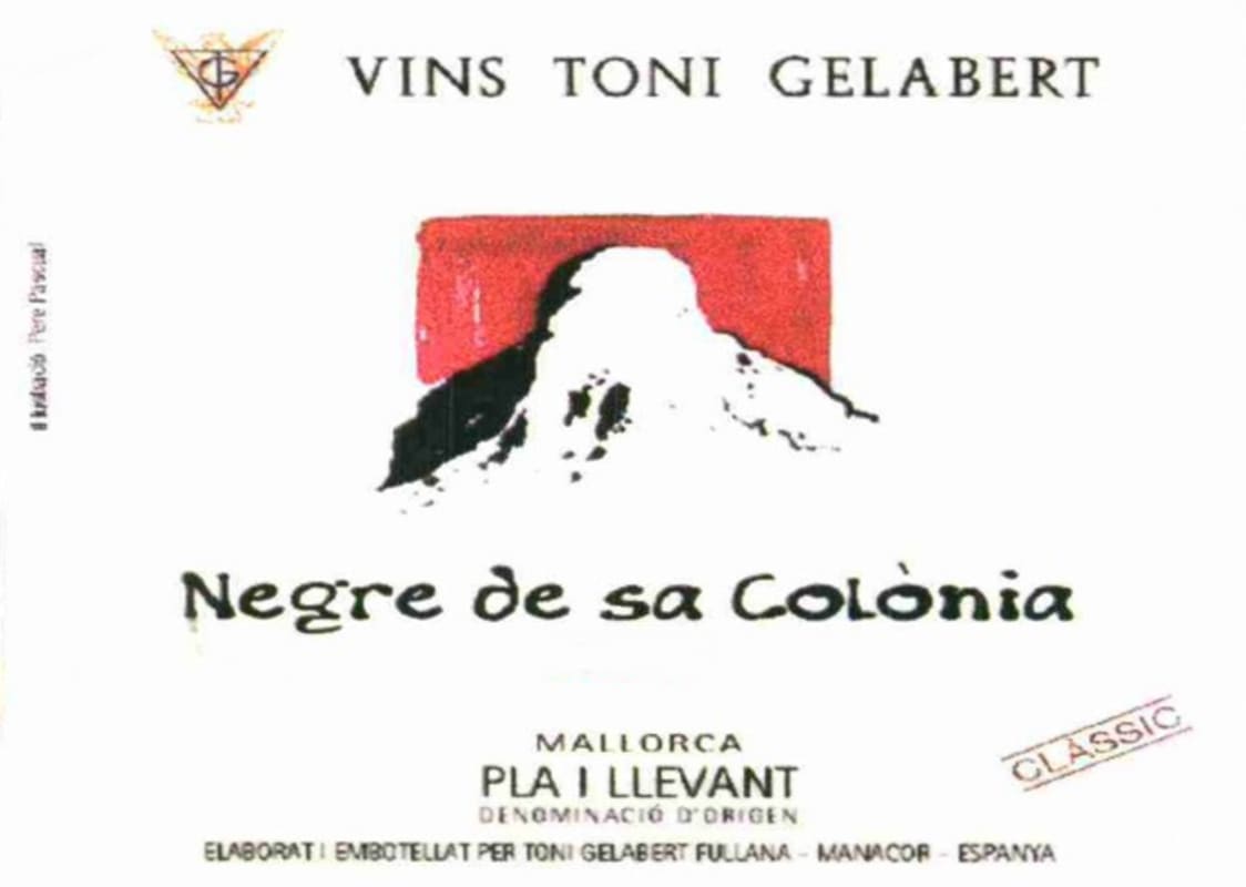 Vins Toni Gelabert Negre de sa Colonia 2011 Front Label