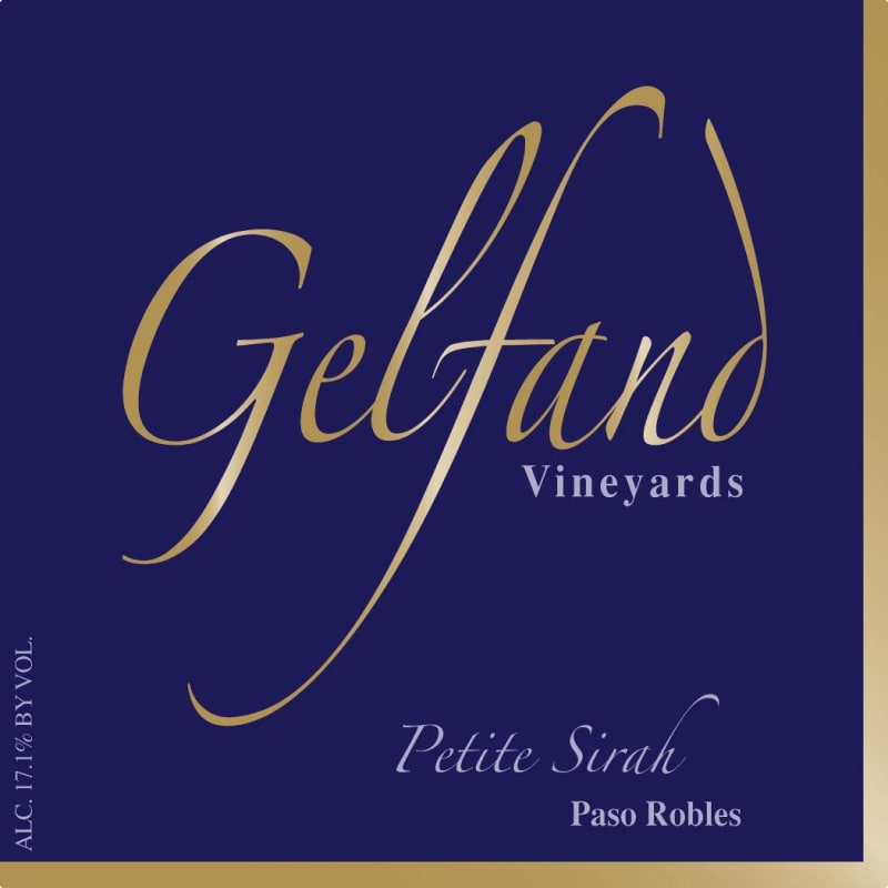 Gelfand Vineyards Petite Sirah 2014 Front Label