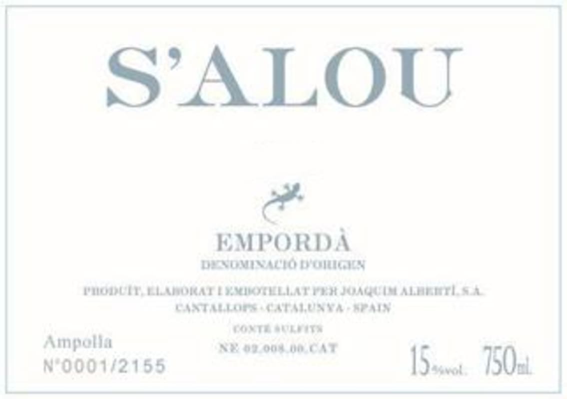 Vinyes dels Aspres S'Alou 2007 Front Label