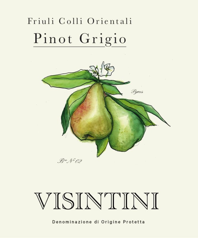 Visintini Colli Orientali del Friuli Pinot Grigio 2015 Front Label