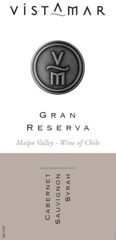 Vistamar Gran Reserva Cabernet Sauvignon Syrah 2011 Front Label
