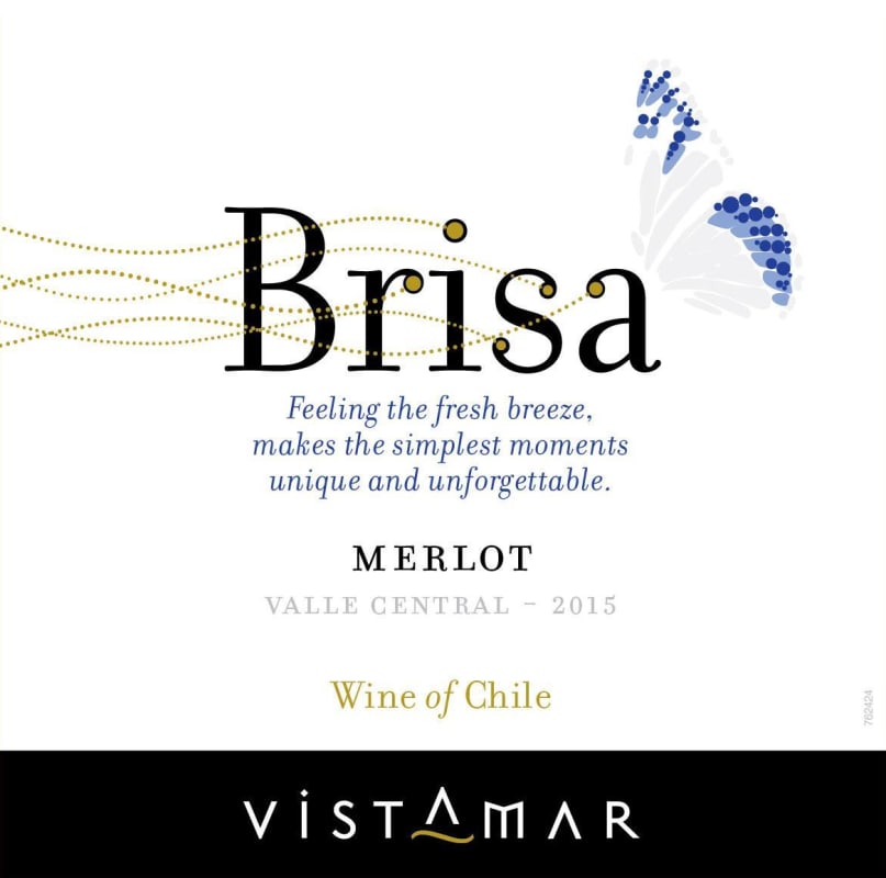 Vistamar Brisa Merlot 2015 Front Label