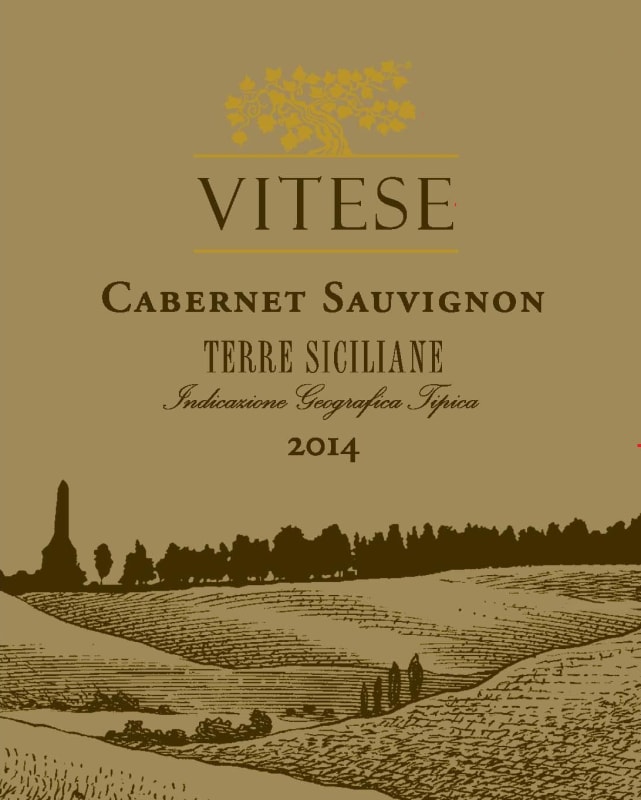 Vitese Terre Siciliane Cabernet Sauvignon 2014 Front Label