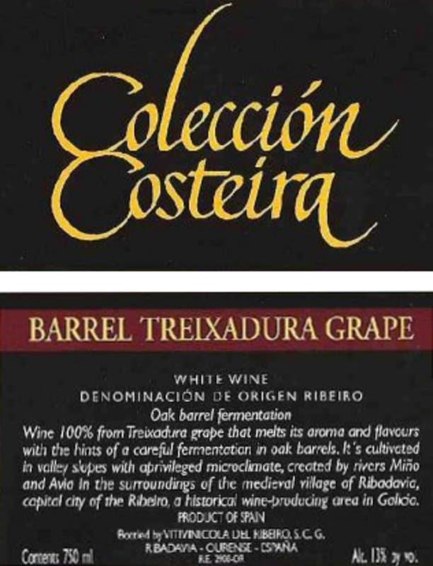 Vitinicola del Ribeiro Coleccion Costeira Treixadura 2009 Front Label