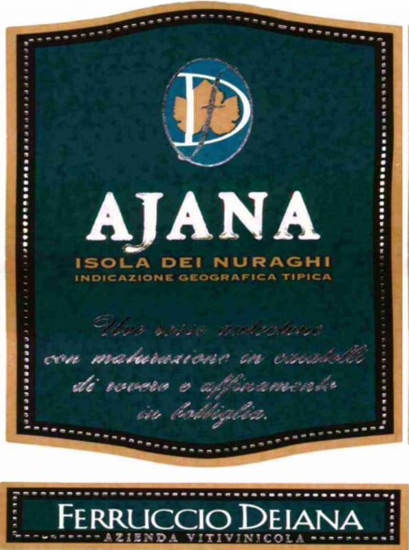 Vitivinicola Ferruccio Deiana & C.sas Isola dei Nuraghi Ajana Rosso 2012 Front Label