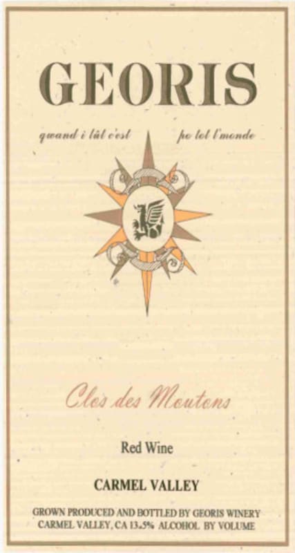 Georis Winery Clos des Moutons 2007 Front Label