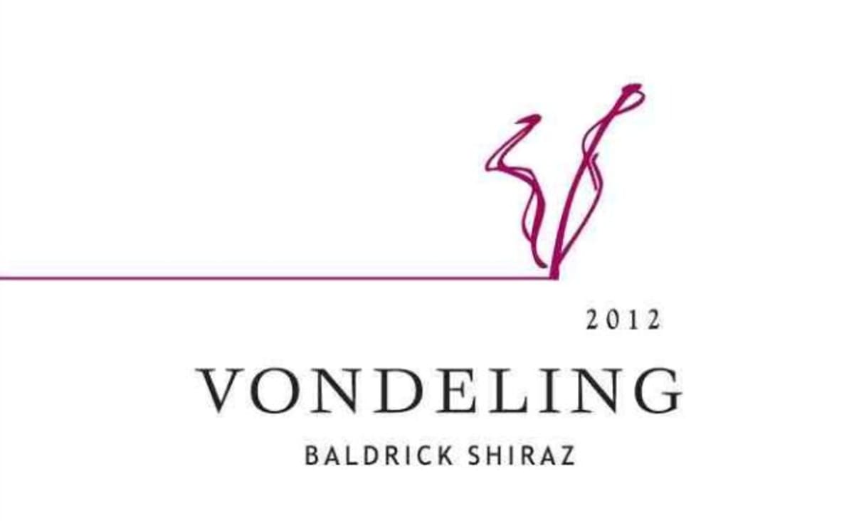 Vondeling Wines Baldrick Shiraz 2012 Front Label