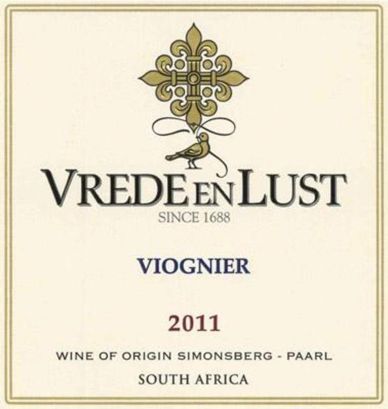 Vrede en Lust Viognier 2011 Front Label