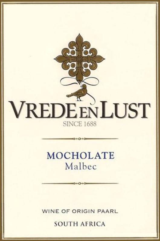 Vrede en Lust Mocholate Malbec 2015 Front Label