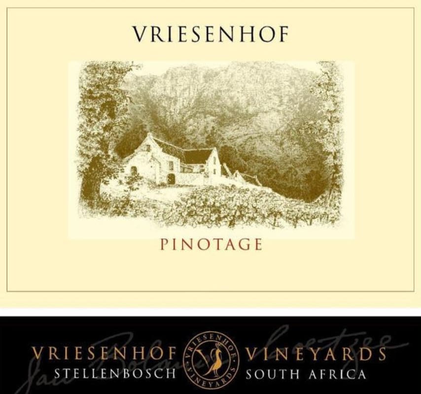 Vriesenhof Vineyards Vineyards Pinotage 2010 Front Label