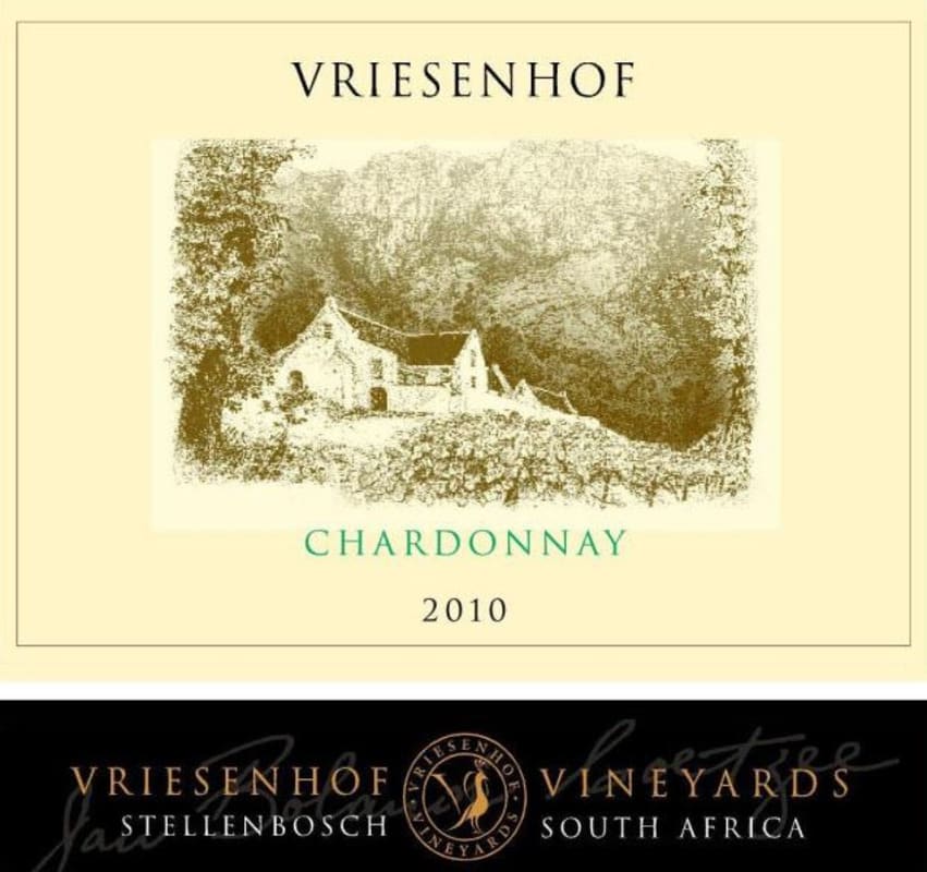 Vriesenhof Vineyards Vineyards Chardonnay 2010 Front Label