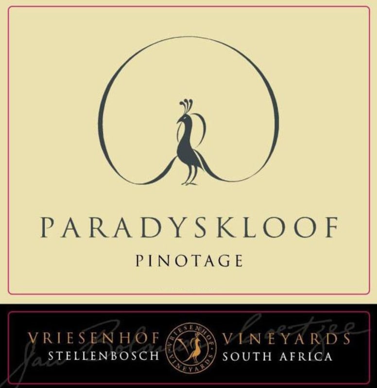 Vriesenhof Vineyards Paradyskloof Pinotage 2014 Front Label