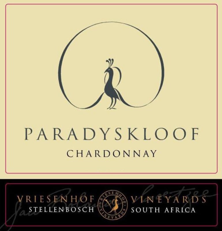 Vriesenhof Vineyards Paradyskloof Chardonnay 2015 Front Label