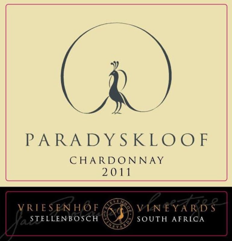 Vriesenhof Vineyards Paradyskloof Chardonnay 2011 Front Label