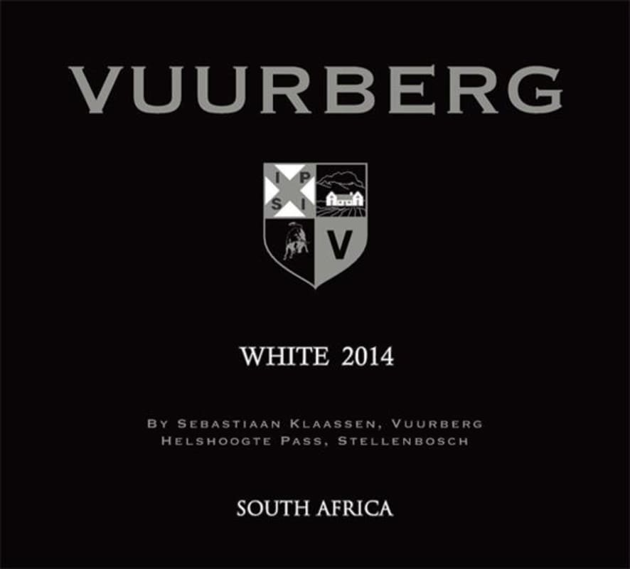 Vuurberg Wines White 2014 Front Label
