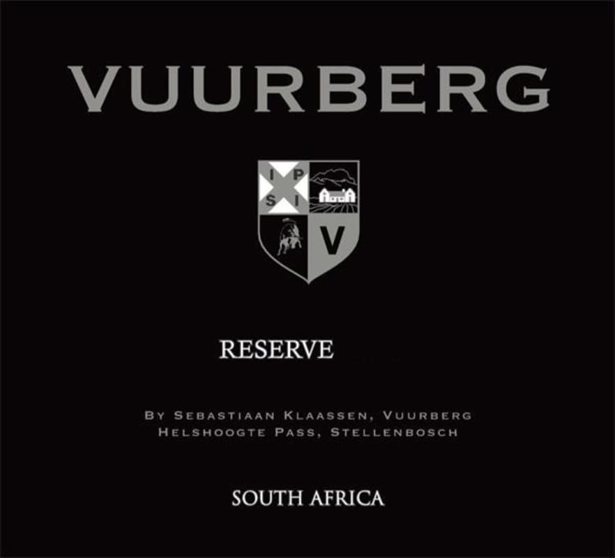 Vuurberg Wines Reserve Red 2013 Front Label