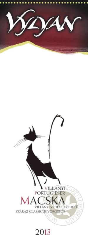 Vylyan Vineyards & Winery Villanyi Macska Portugieser 2013 Front Label