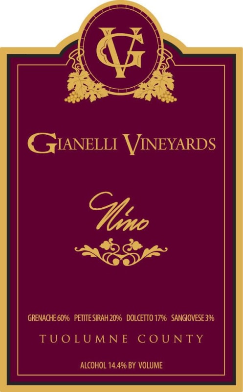 Gianelli Vineyards Nino Red 2009 Front Label