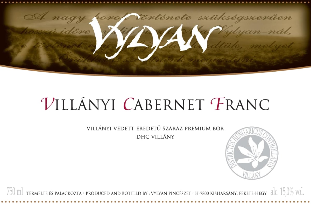 Vylyan Vineyards & Winery Cabernet Franc 2011 Front Label