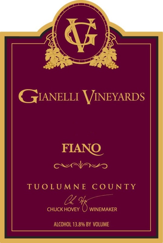 Gianelli Vineyards Fiano 2014 Front Label