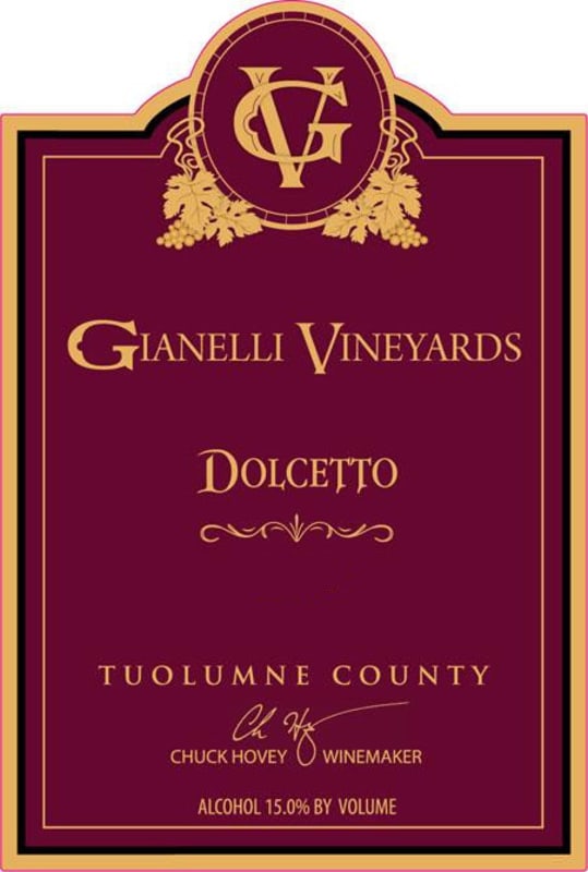 Gianelli Vineyards Dolcetto 2009 Front Label