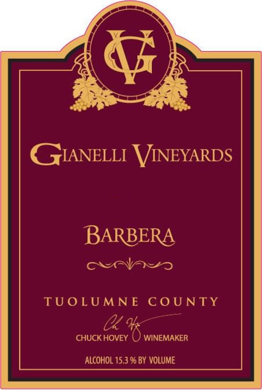 Gianelli Vineyards Barbera 2009 Front Label