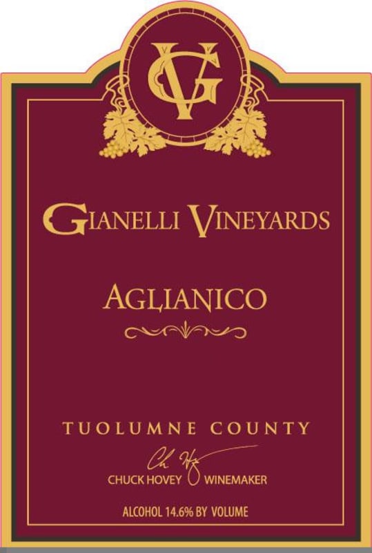 Gianelli Vineyards Aglianico 2011 Front Label