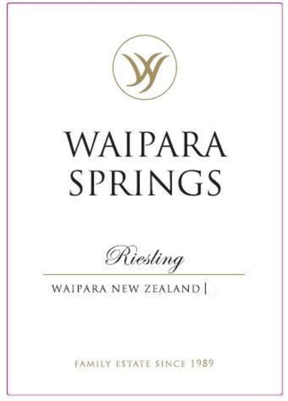 Waipara Springs Riesling 2012 Front Label